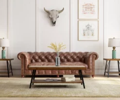 Pomona Pine Brown & Steel Gray 24" Wood Open-Shelf End Table -DHP SHOP 810535748 8