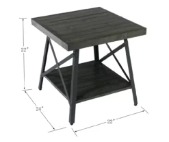 Pomona Gray & Steel Gray 24" Wood Open-Shelf End Table 15 Pomona Gray & Steel Gray 24" Wood Open-Shelf End Table -DHP SHOP 810535749 2