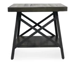 Pomona Gray & Steel Gray 24" Wood Open-Shelf End Table 11 Pomona Gray & Steel Gray 24" Wood Open-Shelf End Table -DHP SHOP 810535749 5