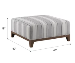 Stone Gray Square Wood Leg Ottoman 13 Stone Gray Square Wood Leg Ottoman -DHP SHOP 810535755 2