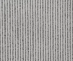 Pebble Gray Striped Upholstered Round Ottoman -DHP SHOP 810535758 3