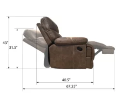 Brown Microfiber Swivel Gliding Recliner -DHP SHOP 810535760 A7 2