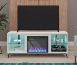 Newland White Electric Fireplace Console -DHP SHOP 810538184 1