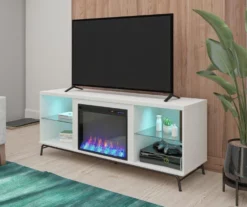 Newland White Electric Fireplace Console -DHP SHOP 810538184 2