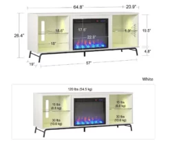Newland White Electric Fireplace Console -DHP SHOP 810538184 6