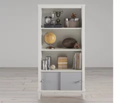 Monarch Hill Poppy Gray & White Bookcase -DHP SHOP 810538207 2