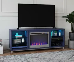 70" Intrepid Navy Deluxe Electric Fireplace Console -DHP SHOP 810538244 1