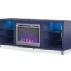 70" Intrepid Navy Deluxe Electric Fireplace Console