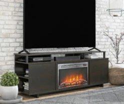 65" Himmel Espresso Electric Fireplace Console -DHP SHOP 810538249 2
