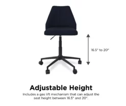 Brittany Blue Linen Office Chair -DHP SHOP 810538399 4