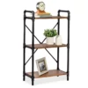 Black Industrial 3-Tier Bookshelf