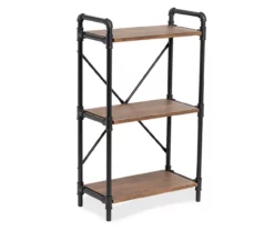 Black Industrial 3-Tier Bookshelf -DHP SHOP 810539936 3