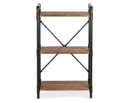 Black Industrial 3-Tier Bookshelf -DHP SHOP 810539936 4