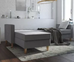 CosmoLiving Liberty Gray Chenille Sectional Storage Futon 9 CosmoLiving Liberty Gray Chenille Sectional Storage Futon -DHP SHOP 810541025 3