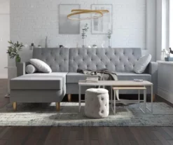 CosmoLiving Liberty Gray Chenille Sectional Storage Futon 10 CosmoLiving Liberty Gray Chenille Sectional Storage Futon -DHP SHOP 810541025 4