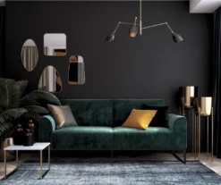 CosmoLiving Adley Teal Velvet Coil Convertible Sleeper Futon -DHP SHOP 810541038 3