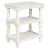 Dannerville Antique White 3-Tier Accent Table With USB Charging