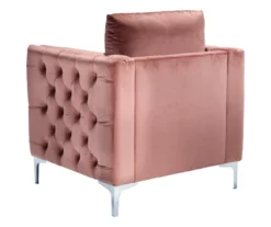 Lizmont Blush Tufted Velvet Accent Chair -DHP SHOP 810542292 5