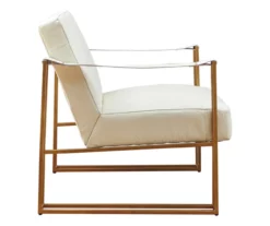 Kleemore Ostrich Embossed Leather Accent Chair -DHP SHOP 810542293 2