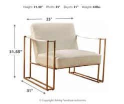 Kleemore Ostrich Embossed Leather Accent Chair -DHP SHOP 810542293 3