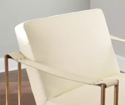 Kleemore Ostrich Embossed Leather Accent Chair -DHP SHOP 810542293 4