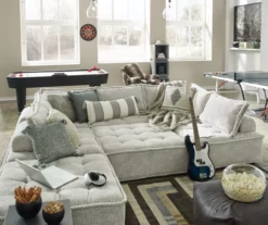 Bales Checkered Taupe Upholstered Accent Chair -DHP SHOP 810542299 11