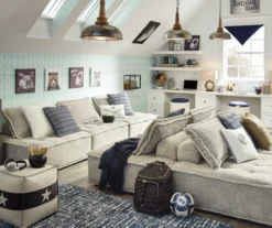 Bales Checkered Taupe Upholstered Accent Chair -DHP SHOP 810542299 15