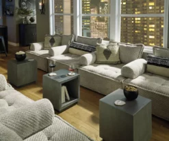 Bales Checkered Taupe Upholstered Accent Chair -DHP SHOP 810542299 16