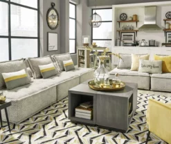 Bales Checkered Taupe Upholstered Accent Chair -DHP SHOP 810542299 6