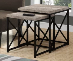 Monarch Reclaimed Wood Look 2-Piece Nesting Table Set -DHP SHOP 810542383 1