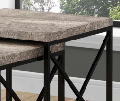 Monarch Reclaimed Wood Look 2-Piece Nesting Table Set -DHP SHOP 810542383 3