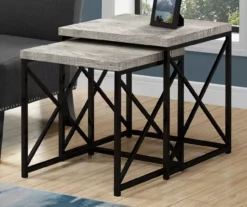 Monarch Reclaimed Wood Look 2-Piece Nesting Table Set -DHP SHOP 810542384 1