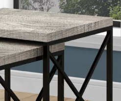 Monarch Reclaimed Wood Look 2-Piece Nesting Table Set -DHP SHOP 810542384 3