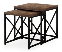 Monarch Reclaimed Wood Look 2-Piece Nesting Table Set -DHP SHOP 810542385 2