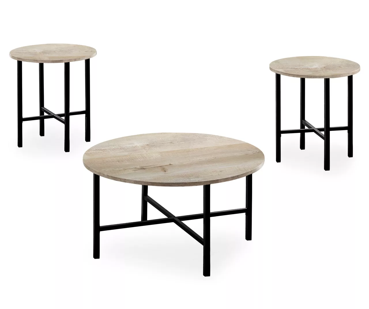 Monarch Round 3-Piece Occasional Table Set 1 Monarch Round 3-Piece Occasional Table Set