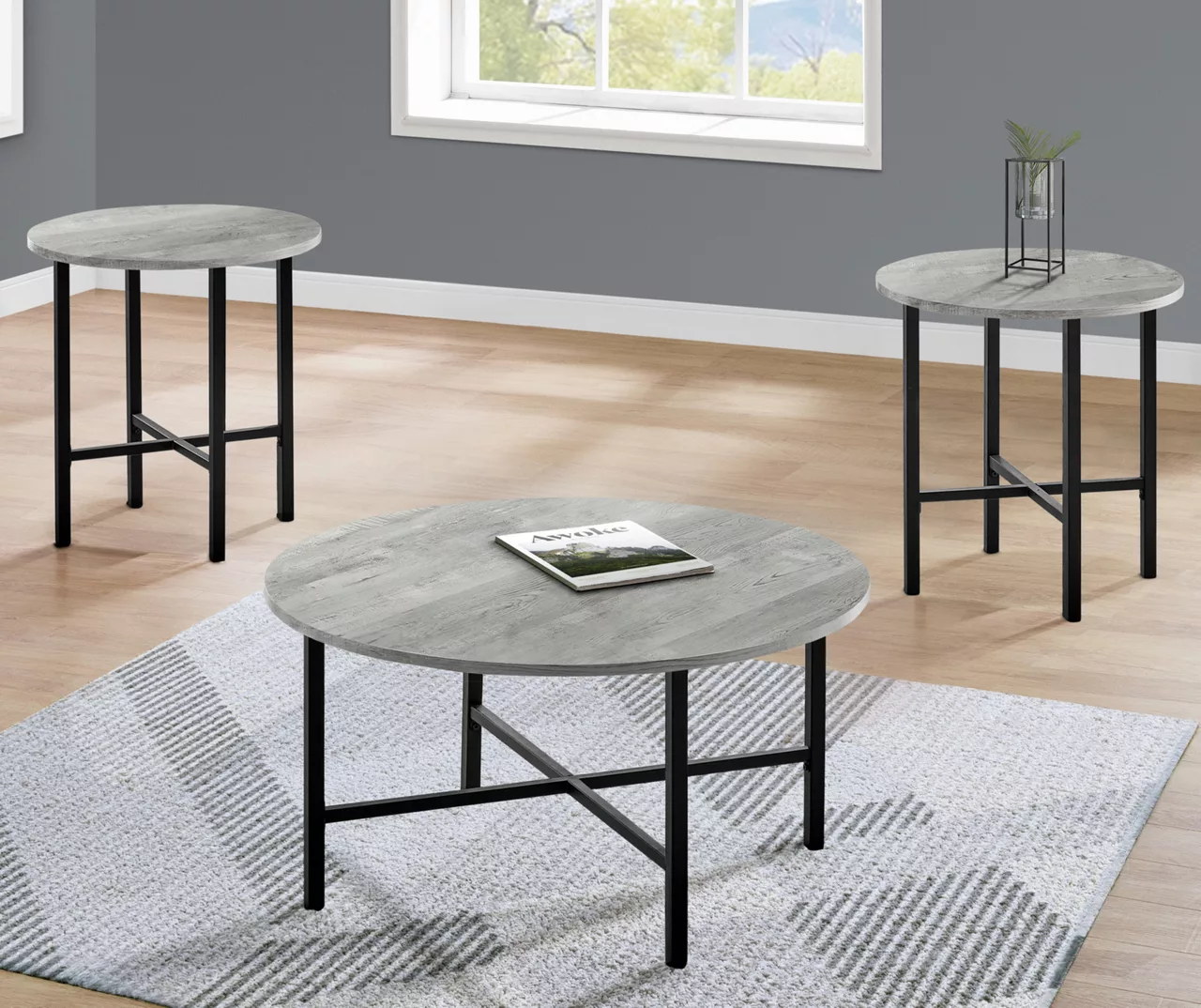 Monarch Round 3-Piece Occasional Table Set 16 Monarch Round 3-Piece Occasional Table Set - Image 16