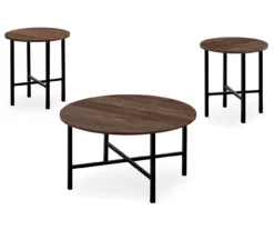 Monarch Round 3-Piece Occasional Table Set 25 Monarch Round 3-Piece Occasional Table Set -DHP SHOP 810542426 2