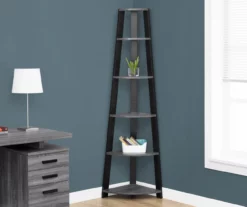 Monarch 5-Shelf Etagere Corner Bookcase 37 Monarch 5-Shelf Etagere Corner Bookcase -DHP SHOP 810542444 1