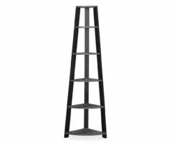 Monarch 5-Shelf Etagere Corner Bookcase 23 Monarch 5-Shelf Etagere Corner Bookcase -DHP SHOP 810542444 2