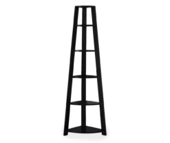 Monarch 5-Shelf Etagere Corner Bookcase 27 Monarch 5-Shelf Etagere Corner Bookcase -DHP SHOP 810542445 2