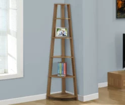 Monarch 5-Shelf Etagere Corner Bookcase 31 Monarch 5-Shelf Etagere Corner Bookcase -DHP SHOP 810542446 1