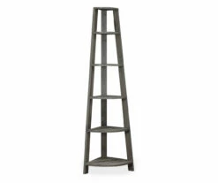 Monarch 5-Shelf Etagere Corner Bookcase 25 Monarch 5-Shelf Etagere Corner Bookcase -DHP SHOP 810542447 2