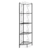 Copper Metal 4-Shelf Etagere Corner Bookcase
