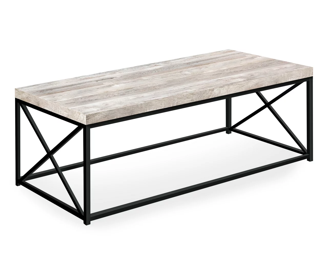 Taupe Reclaimed Wood Look Coffee Table 1 Taupe Reclaimed Wood Look Coffee Table
