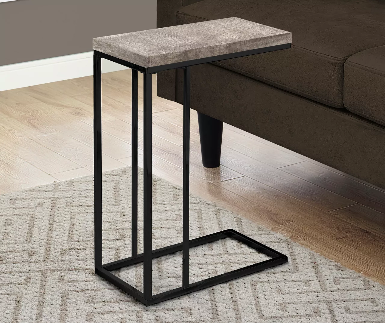 Monarch Reclaimed Wood Look C Side Table 7 Monarch Reclaimed Wood Look C Side Table - Image 7