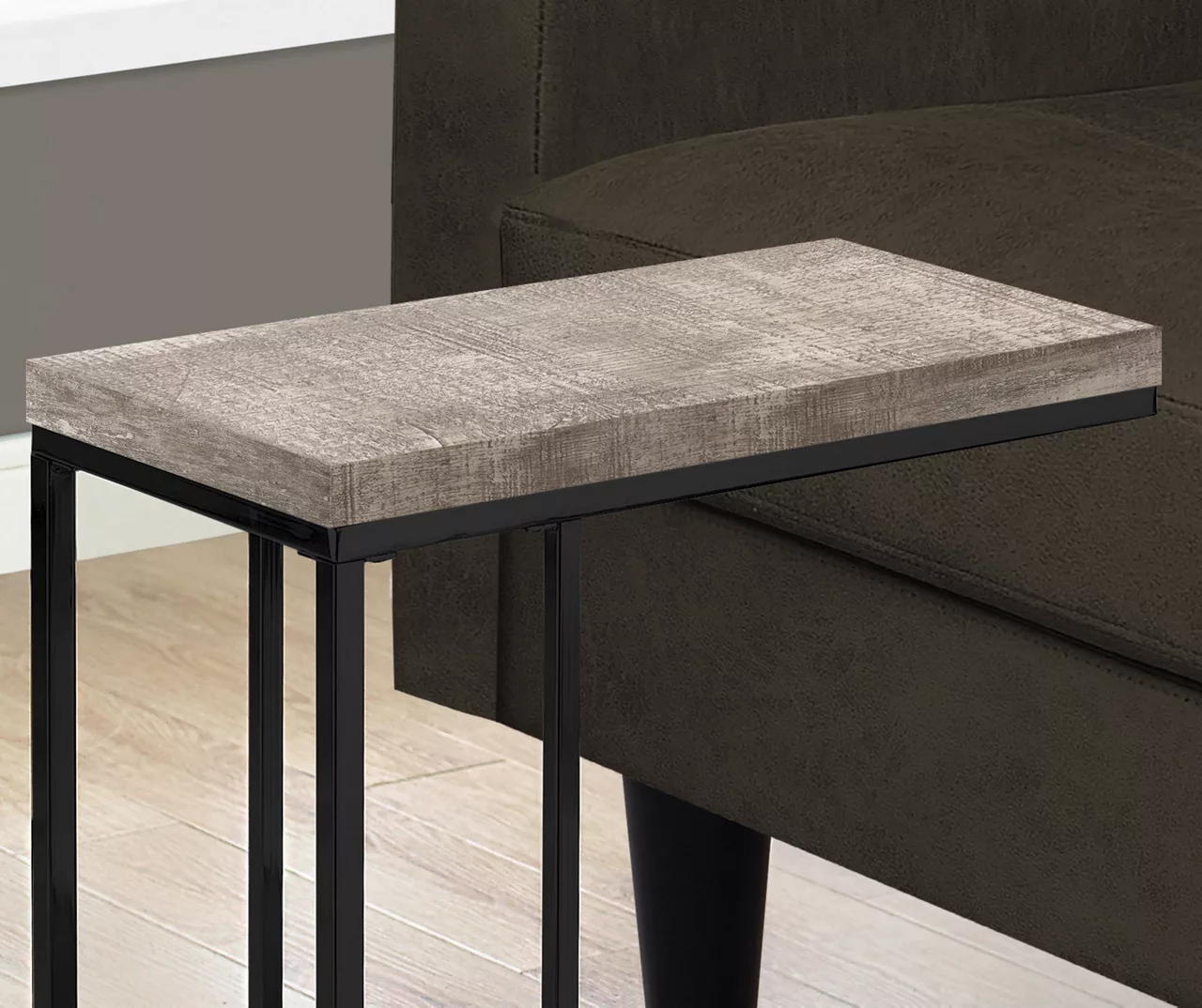 Monarch Reclaimed Wood Look C Side Table 8 Monarch Reclaimed Wood Look C Side Table - Image 8