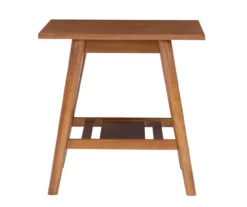 Presley Brown 2-Tier Slatted Wood End Table -DHP SHOP 810543147 A0 2