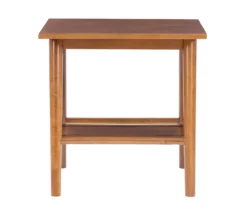 Presley Brown 2-Tier Slatted Wood End Table -DHP SHOP 810543147 A1 3