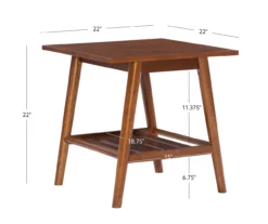 Presley Brown 2-Tier Slatted Wood End Table -DHP SHOP 810543147 D8 12