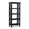 Richland Black 4-Shelf Bookcase